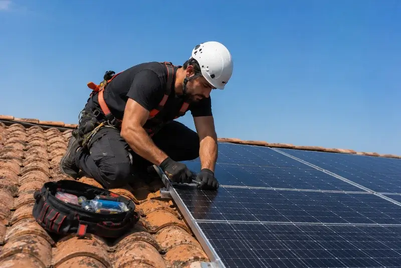 Maintenance et monitoring de panneaux solaires à Péron