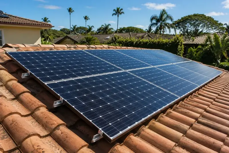 Installation de panneaux solaires à Péron